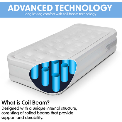 Dellonda Raised Air Bed with Removable Electric Pump & Storage Bag