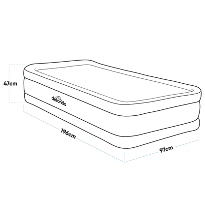 Dellonda Raised Air Bed with Removable Electric Pump & Storage Bag