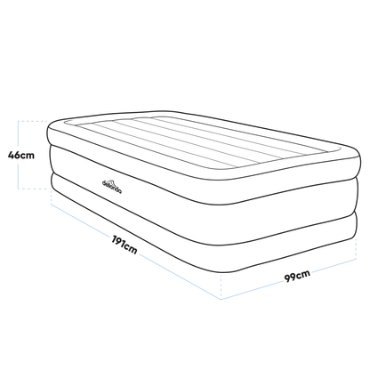 Dellonda Raised Air Bed with Built-in Electric Pump & Storage Bag
