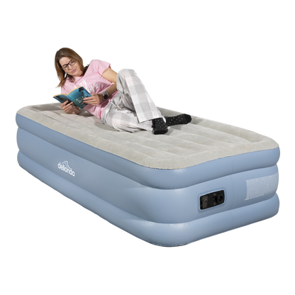 Dellonda Raised Air Bed with Built-in Electric Pump & Storage Bag
