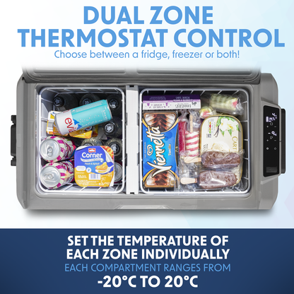 Dellonda Portable Fridge Freezer/Cool Box with LED Display 60L