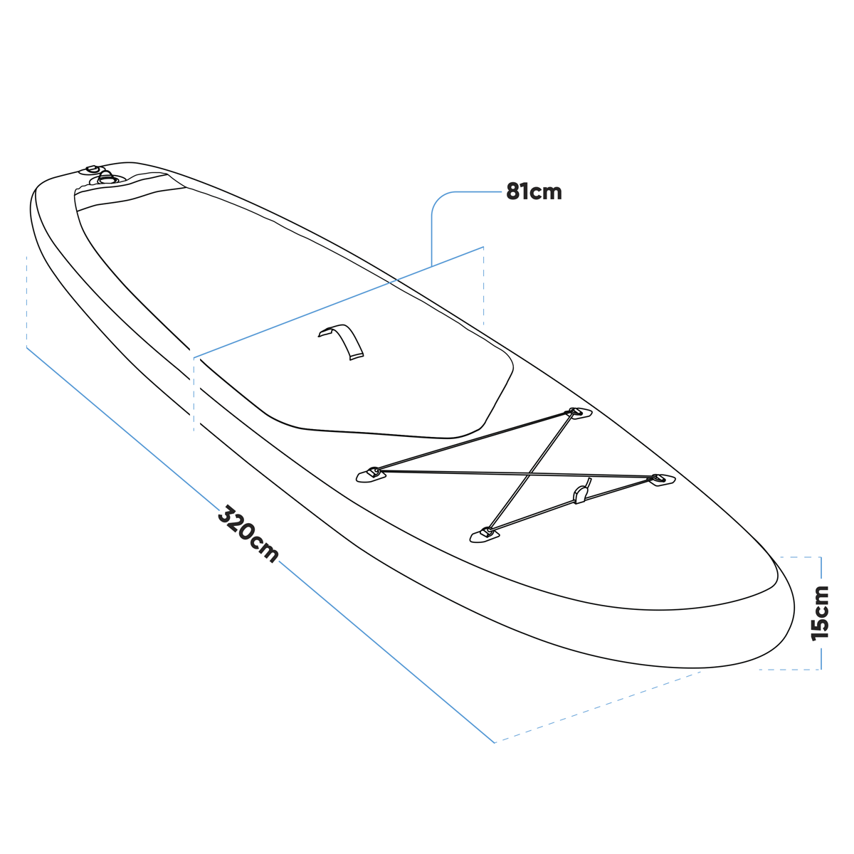 Dellonda Inflatable Stand-Up Paddle Board