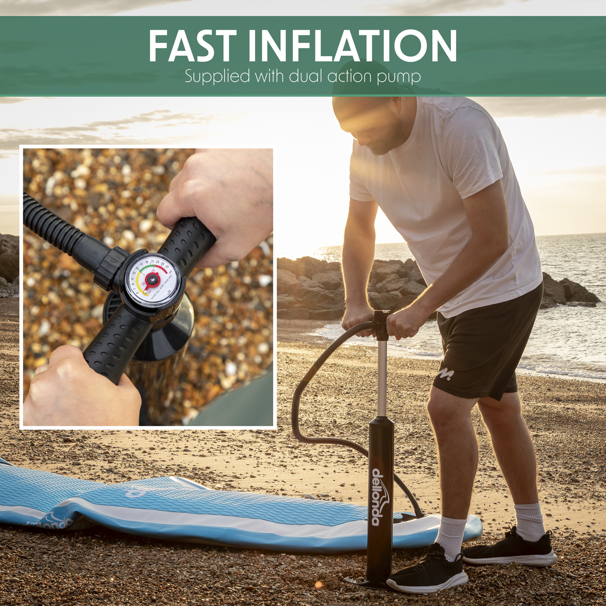 Dellonda Inflatable Stand-Up Paddle Board