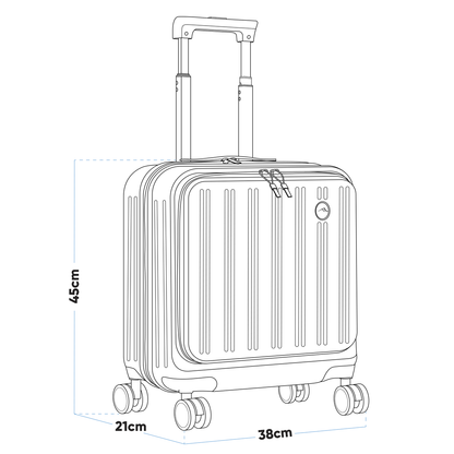 Dellonda Cabin Size Luggage with Laptop Compartments & Dual TSA Lock