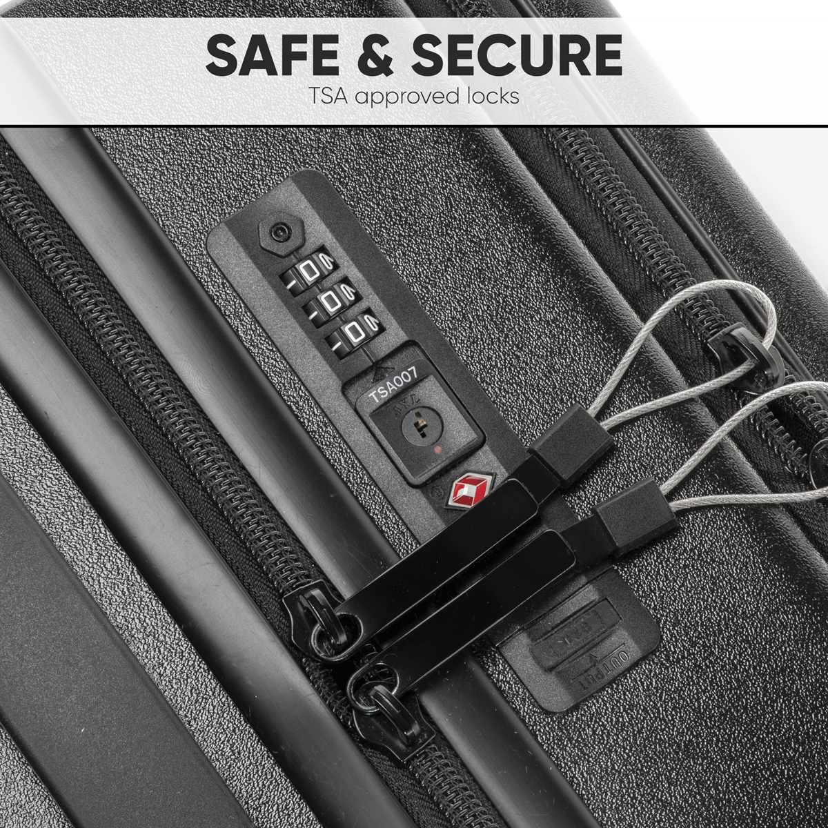 Dellonda Cabin Size Luggage with Laptop Compartments & Dual TSA Lock