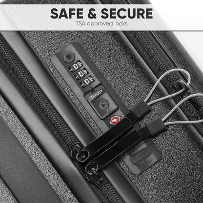 Dellonda Cabin Size Luggage with Laptop Compartments & Dual TSA Lock