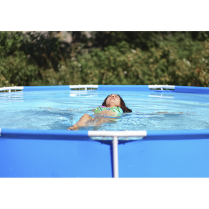 Dellonda Steel Frame Round Swimming Pool & Filter Pump 10ft - Blue