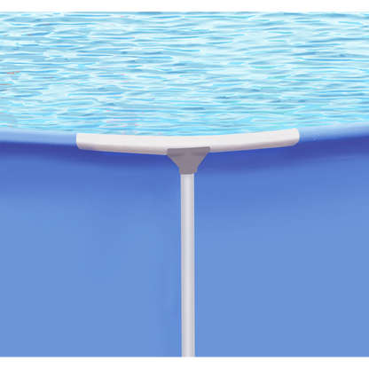 Dellonda Steel Frame Round Swimming Pool with Filter Pump 12ft - Blue