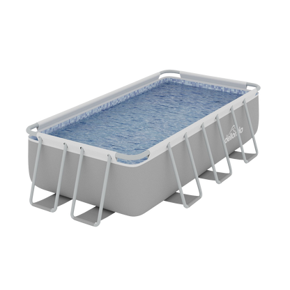 Dellonda Deluxe Steel Frame Swimming Pool with Filter Pump
