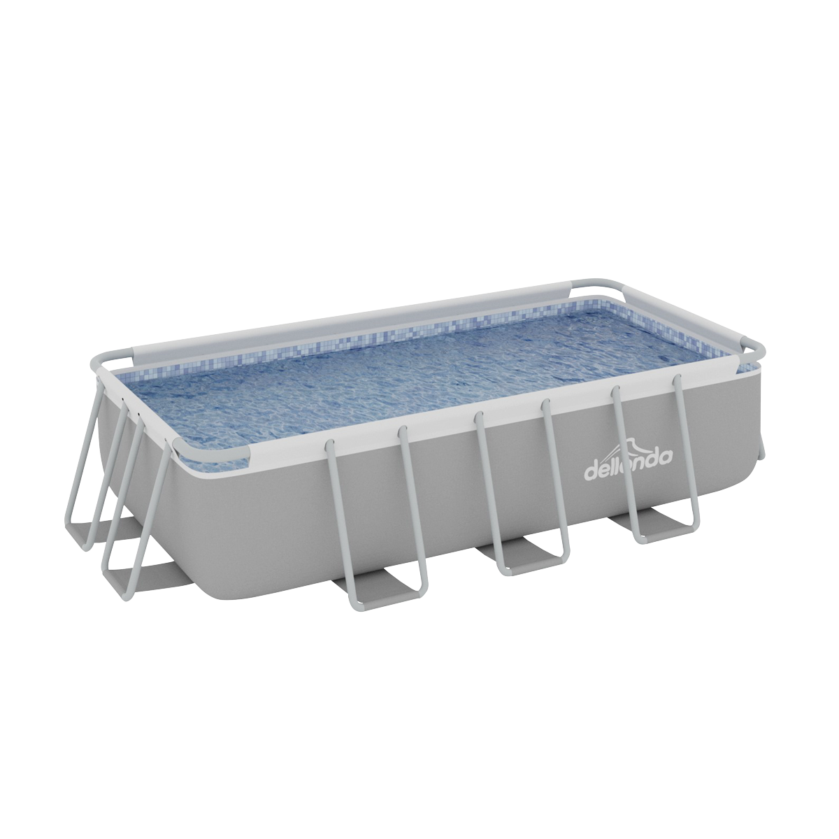 Dellonda Deluxe Steel Frame Swimming Pool with Filter Pump