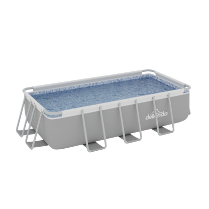 Dellonda Deluxe Steel Frame Swimming Pool with Filter Pump