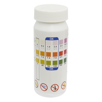 Dellonda 3-in-1 Chlorine, PH & Alkalinity Test Strips x50 Strips - Pack of 1
