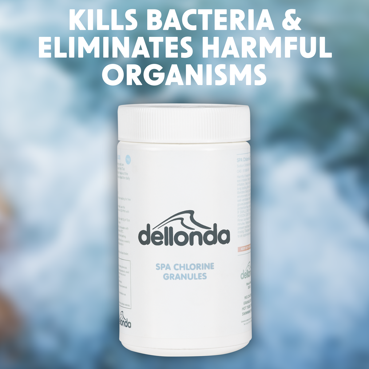 Dellonda Chlorine Granules for Hot Tubs/Spas & Swimming Pools 1kg