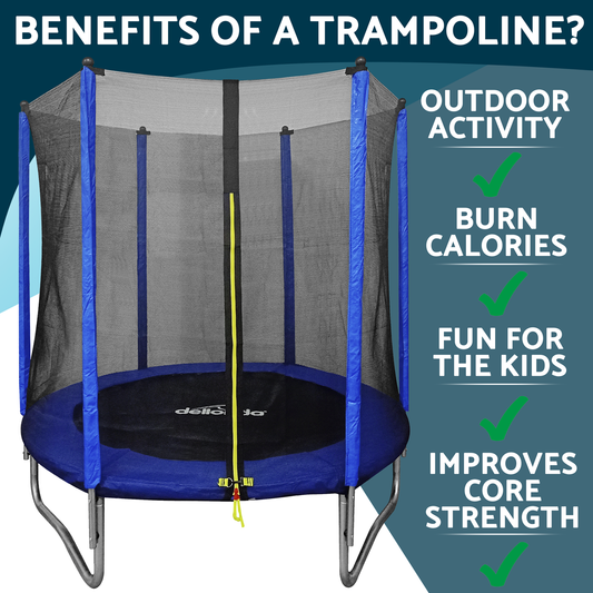 Dellonda Heavy-Duty Outdoor Trampoline with Safety Enclosure Net