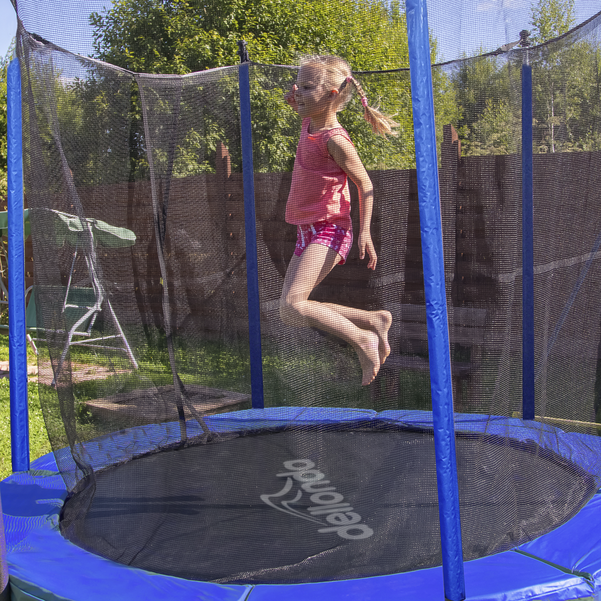 Dellonda Heavy-Duty Outdoor Trampoline with Safety Enclosure Net