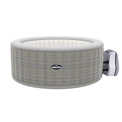 Dellonda 4-6 Person Inflatable Hot Tub/Spa with Smart Pump - Rattan Effect