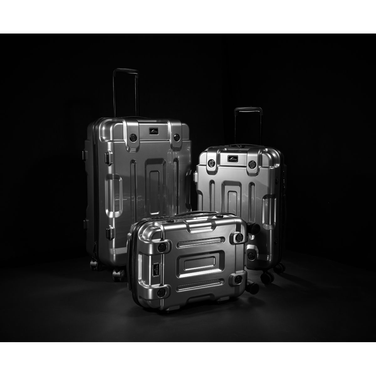 Dellonda Lightweight ABS Luggage Set 3pc - Silver