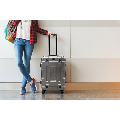Dellonda Lightweight ABS Luggage Set 3pc - Silver