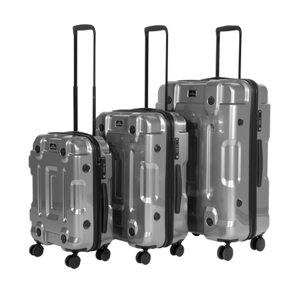 Dellonda Lightweight ABS Luggage Set 3pc - Silver