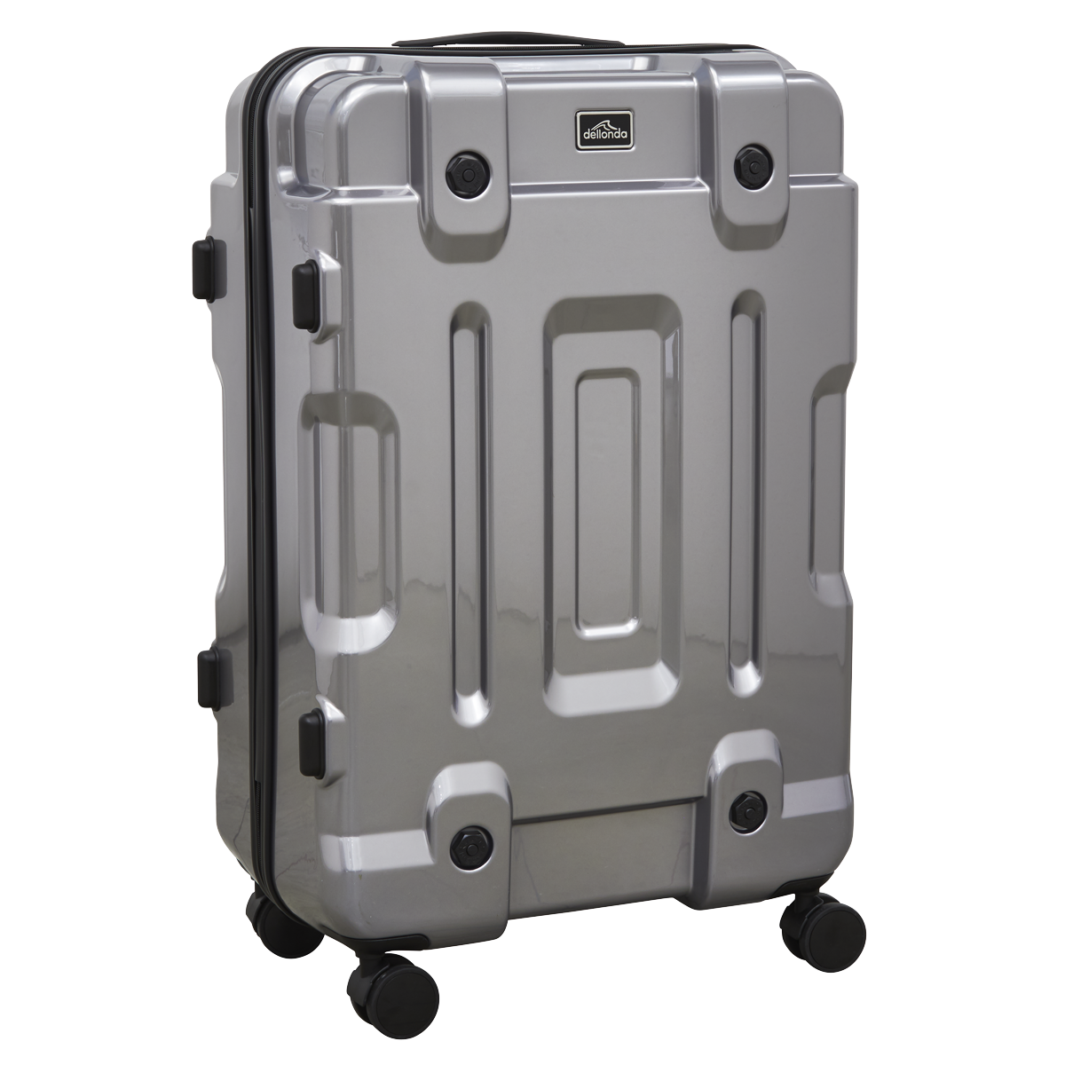 Dellonda Lightweight ABS Luggage Set 3pc - Silver