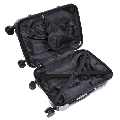 Dellonda Lightweight ABS Luggage Set 3pc - Silver