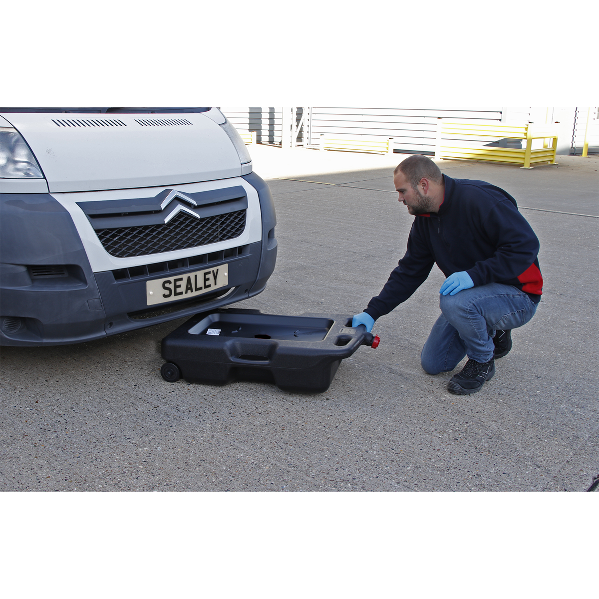 Oil/Fluid Drain & Recycling Container with Wheels 54L