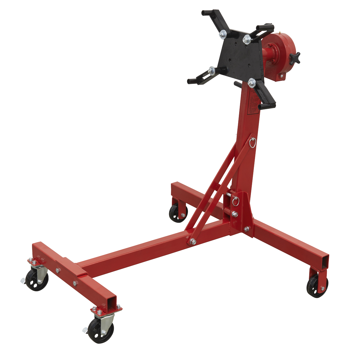 Folding 360º Rotating Engine Stand with Geared Handle Drive 450kg Capacity