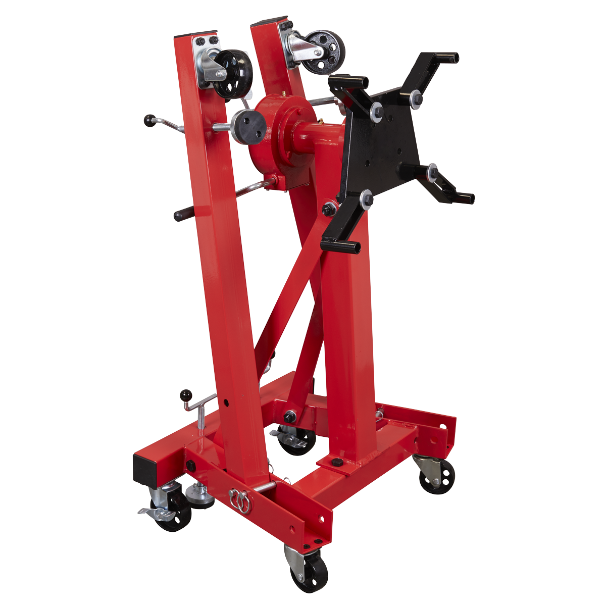 Folding 360º Rotating Engine Stand with Geared Handle Drive 680kg Capacity