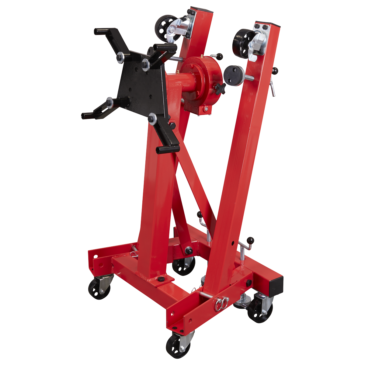 Folding 360º Rotating Engine Stand with Geared Handle Drive 680kg Capacity