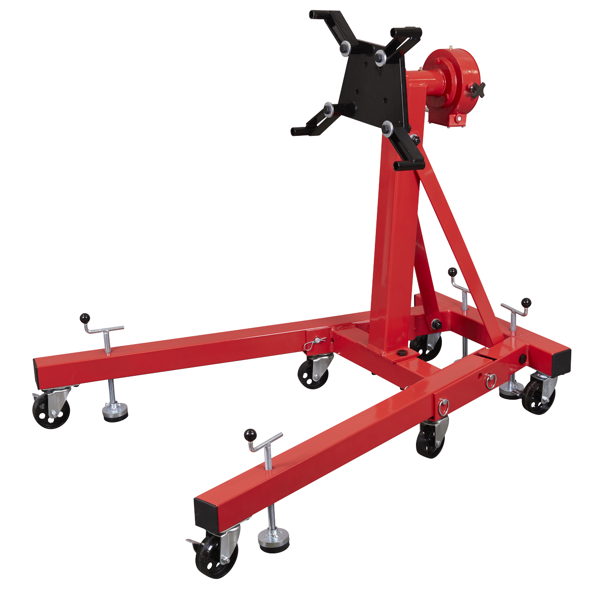 Folding 360º Rotating Engine Stand with Geared Handle Drive 680kg Capacity