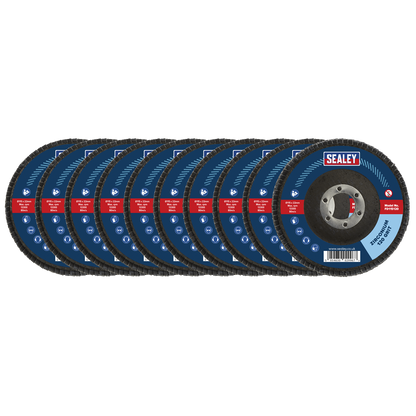 115mm Zirconium Flap Discs 120Grit 22mm Bore - Pack of 10