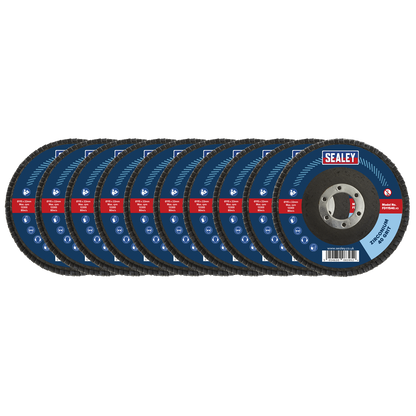 115mm Zirconium Flap Discs 40Grit 22mm Bore - Pack of 10