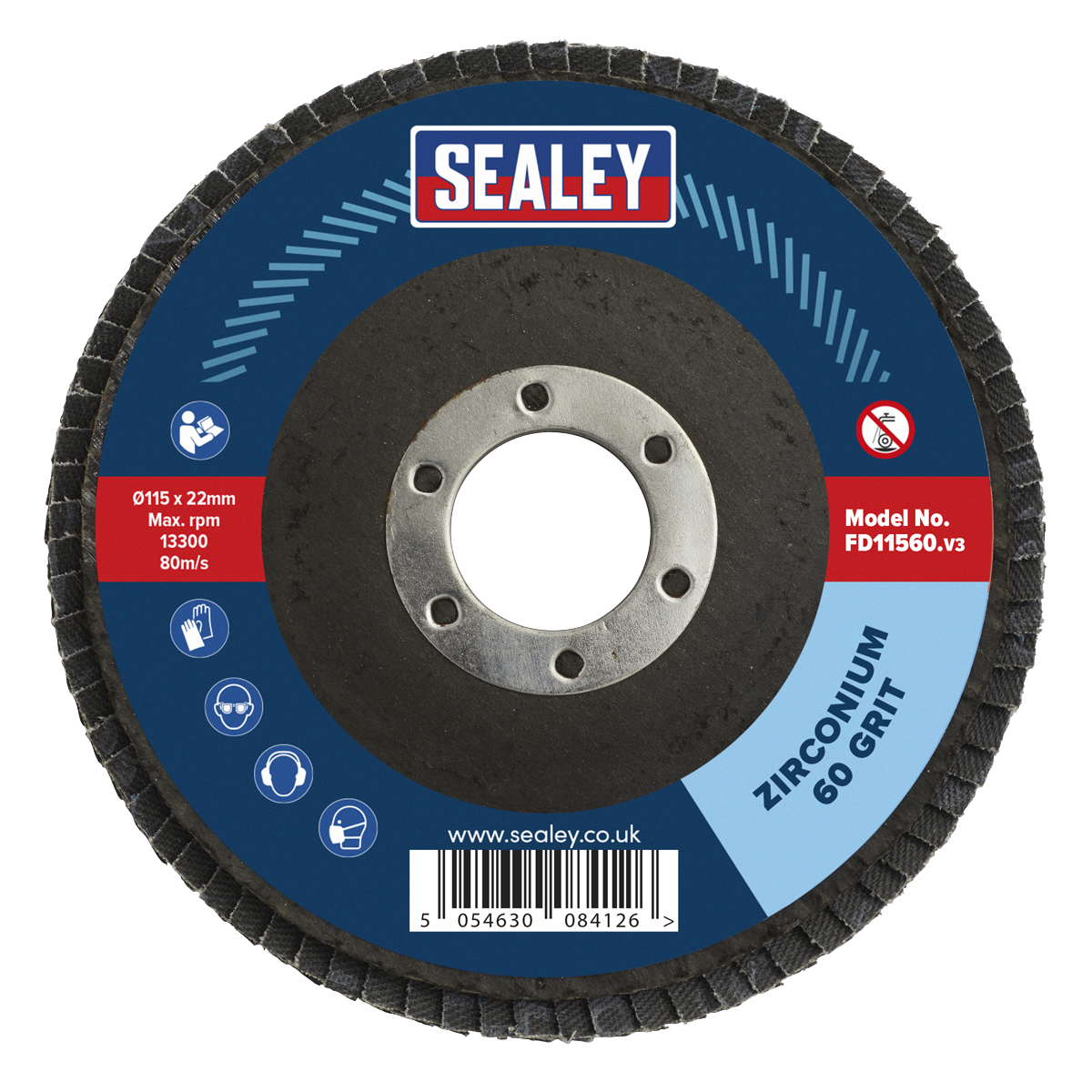 115mm Zirconium Flap Disc 60Grit 22mm Bore