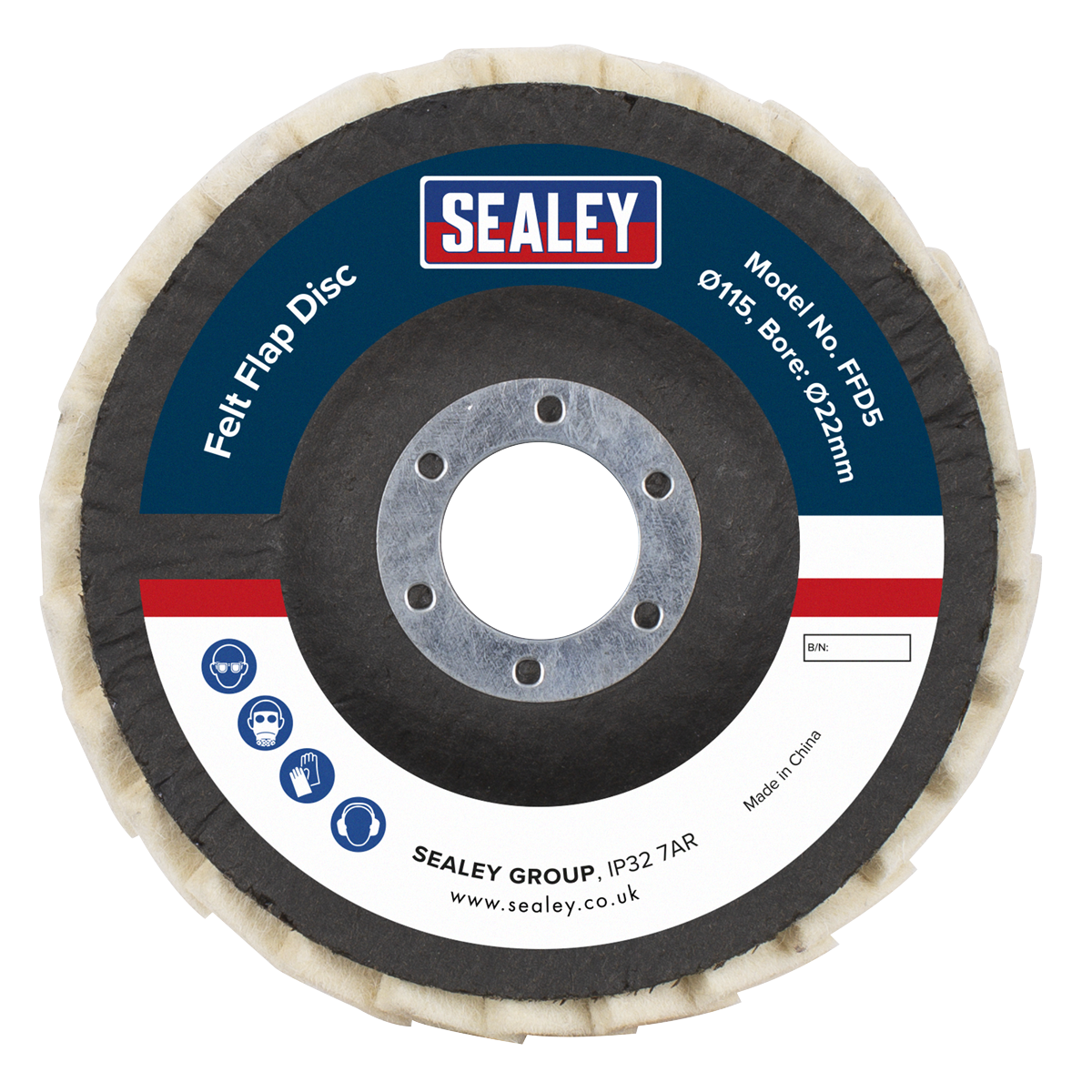 Felt Flap Disc Ø115mm Ø22mm Bore - Pack of 5