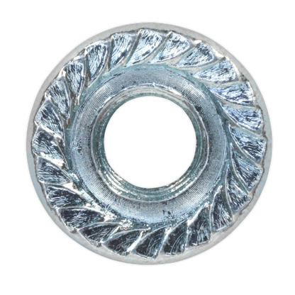 Zinc Plated Serrated Flange Nut M6 - Pack of 100