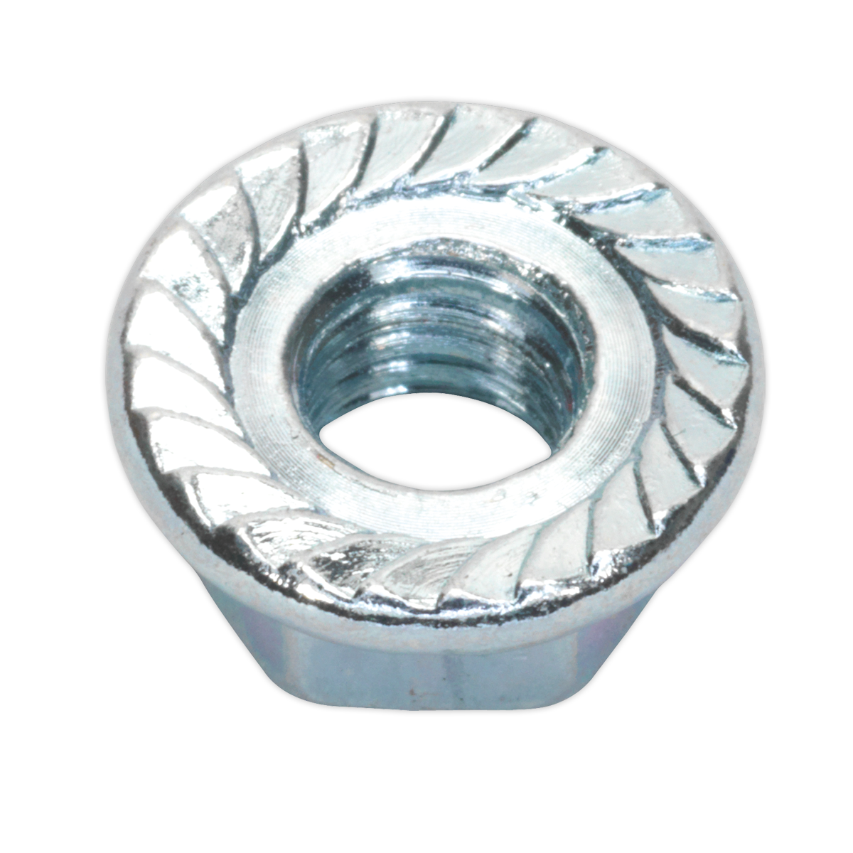 Zinc Plated Serrated Flange Nut M8 - Pack of 100
