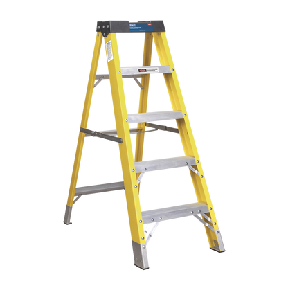 Fibreglass Step Ladder 4-Tread - BS EN 131