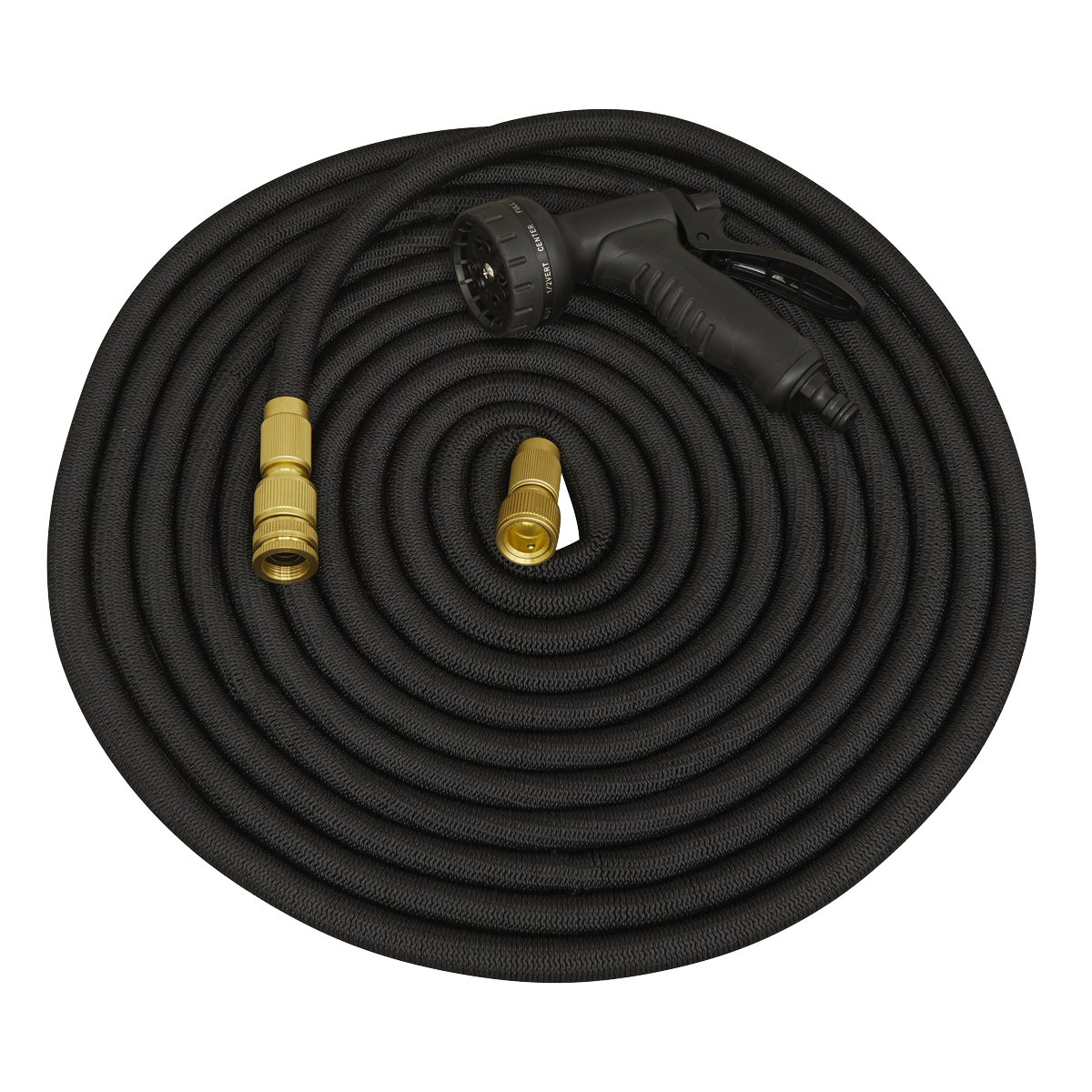 Ø17mm Expandable Garden Hose Black 15m Premium