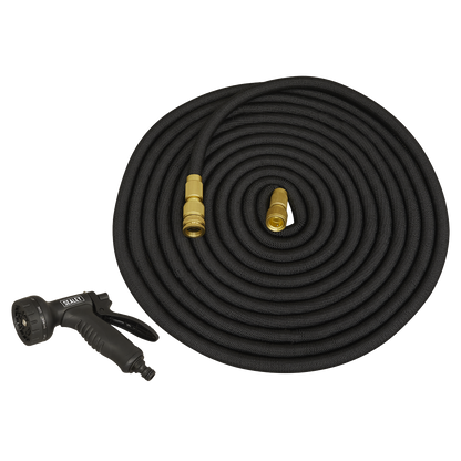 Ø17mm Expandable Garden Hose Black 30m Premium