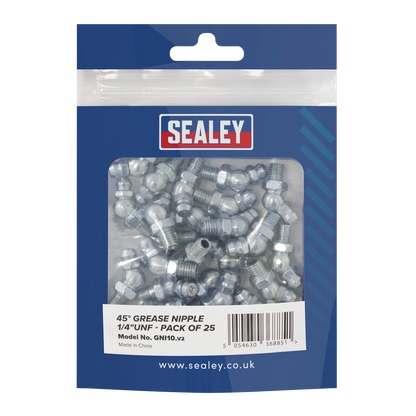 45° Grease Nipple 1/4"UNF - Pack of 25