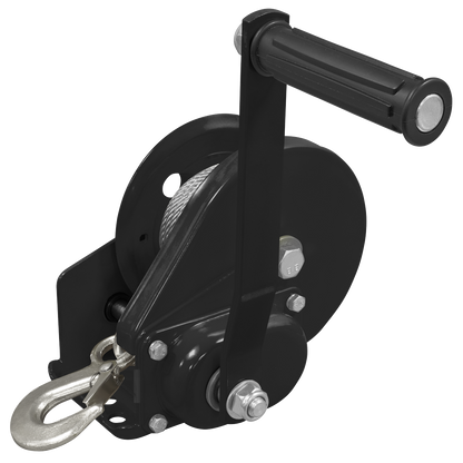 Geared Hand Winch with Brake & Cable 540kg Capacity