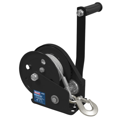 Geared Hand Winch with Brake & Cable 540kg Capacity