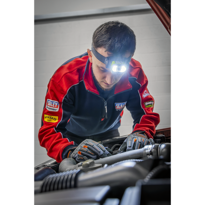 Rechargeable Head Torch with Auto-Sensor 5W & 3W COB LED