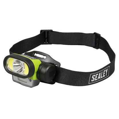 Rechargeable Head Torch with Auto-Sensor 5W & 3W COB LED