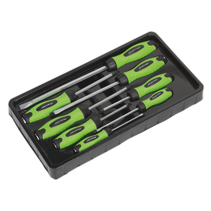 Premier Hammer-Thru Screwdriver Set 8pc - Hi-Vis Green