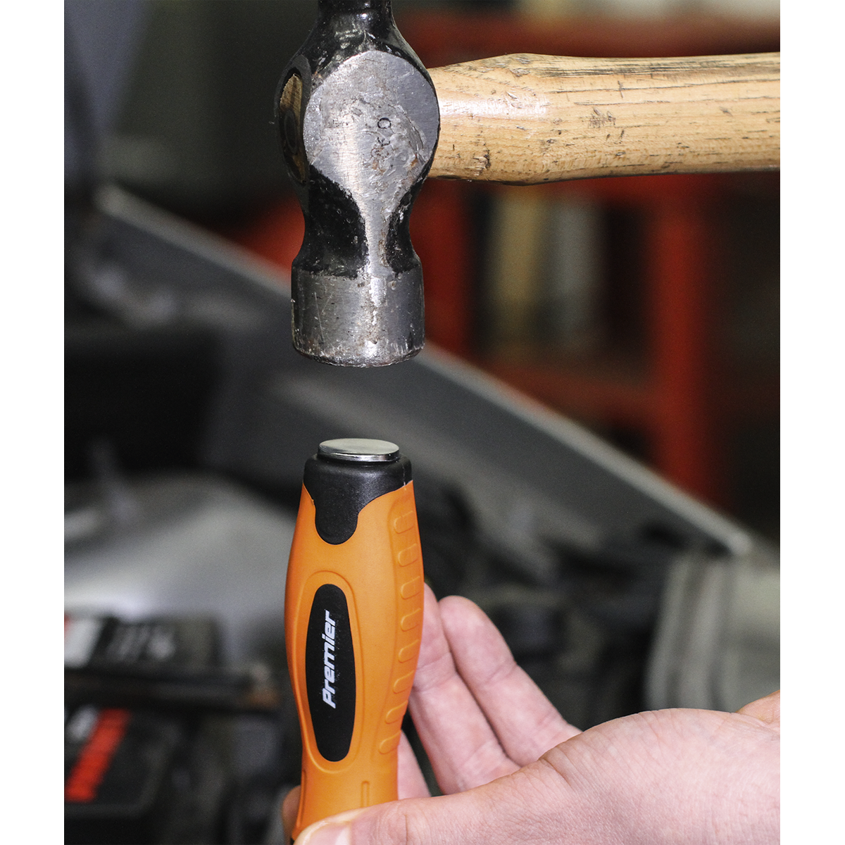 Premier Hammer-Thru Screwdriver Set 8pc - Hi-Vis Orange