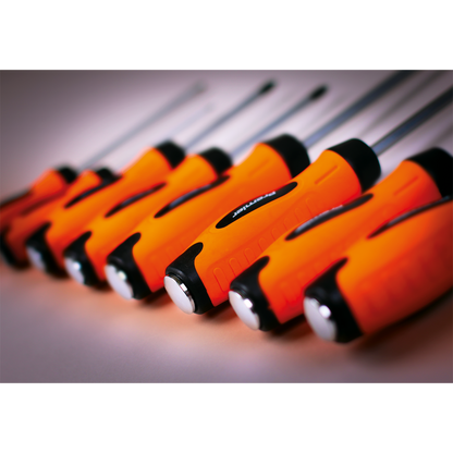 Premier Hammer-Thru Screwdriver Set 8pc - Hi-Vis Orange