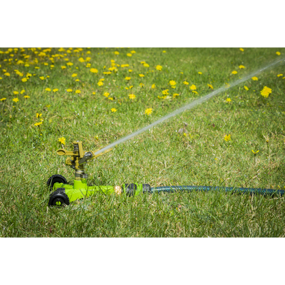 Pulsating Sprinkler with Metal Wheeled Base