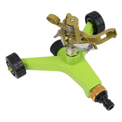 Pulsating Sprinkler with Metal Wheeled Base