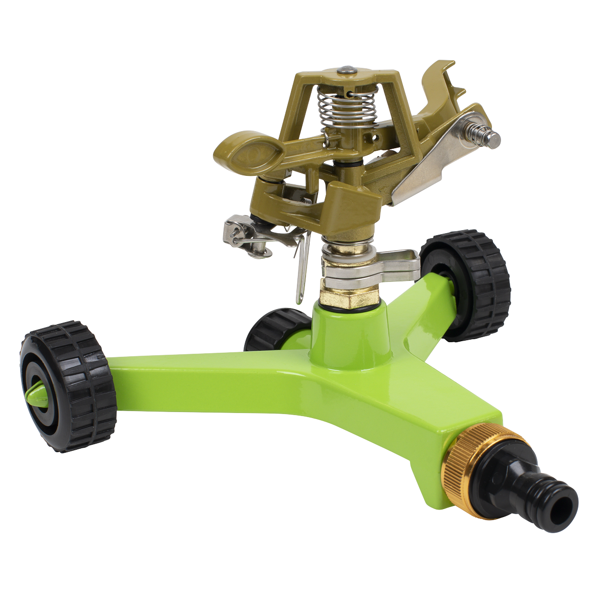 Pulsating Sprinkler with Metal Wheeled Base